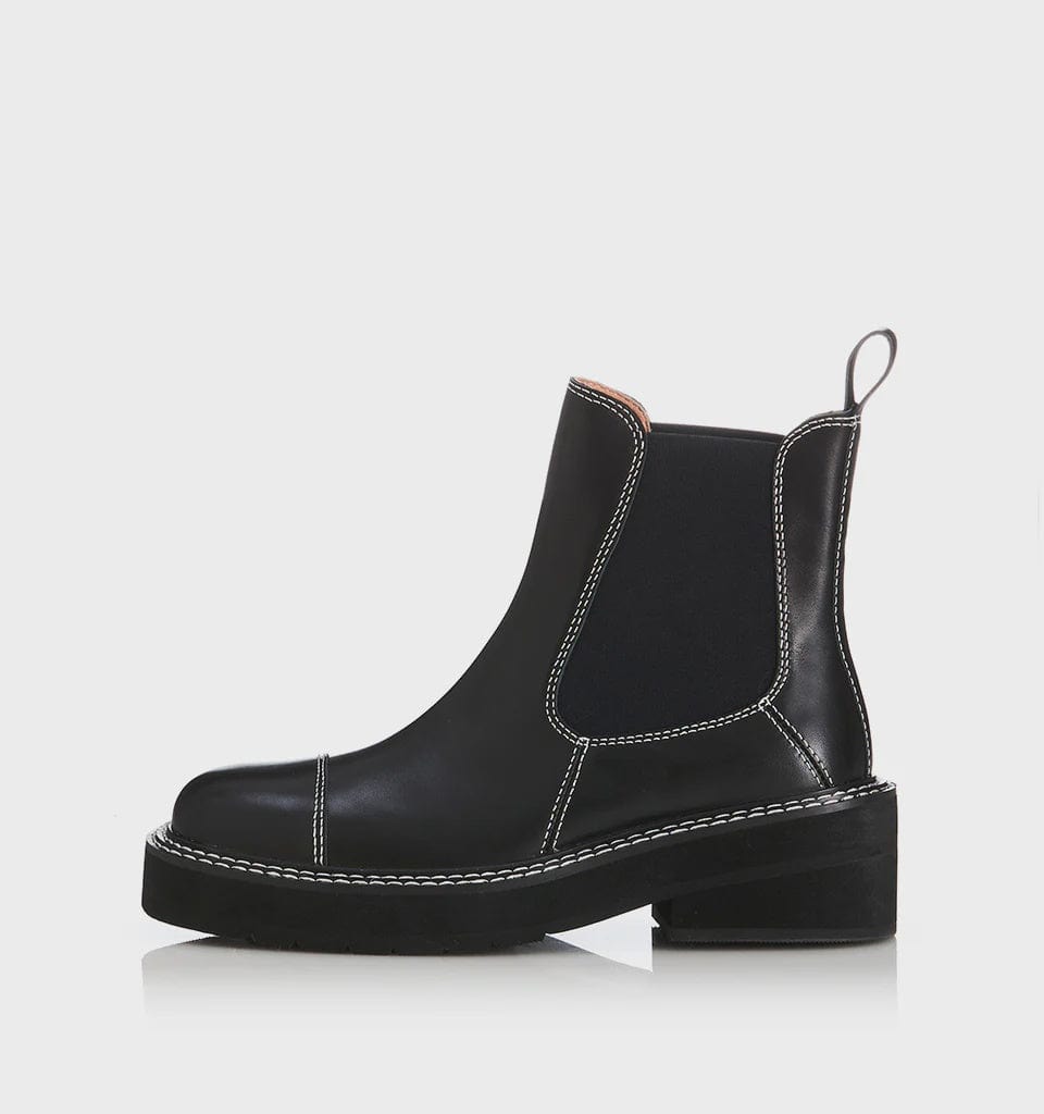 Ebony Boots Black Leather