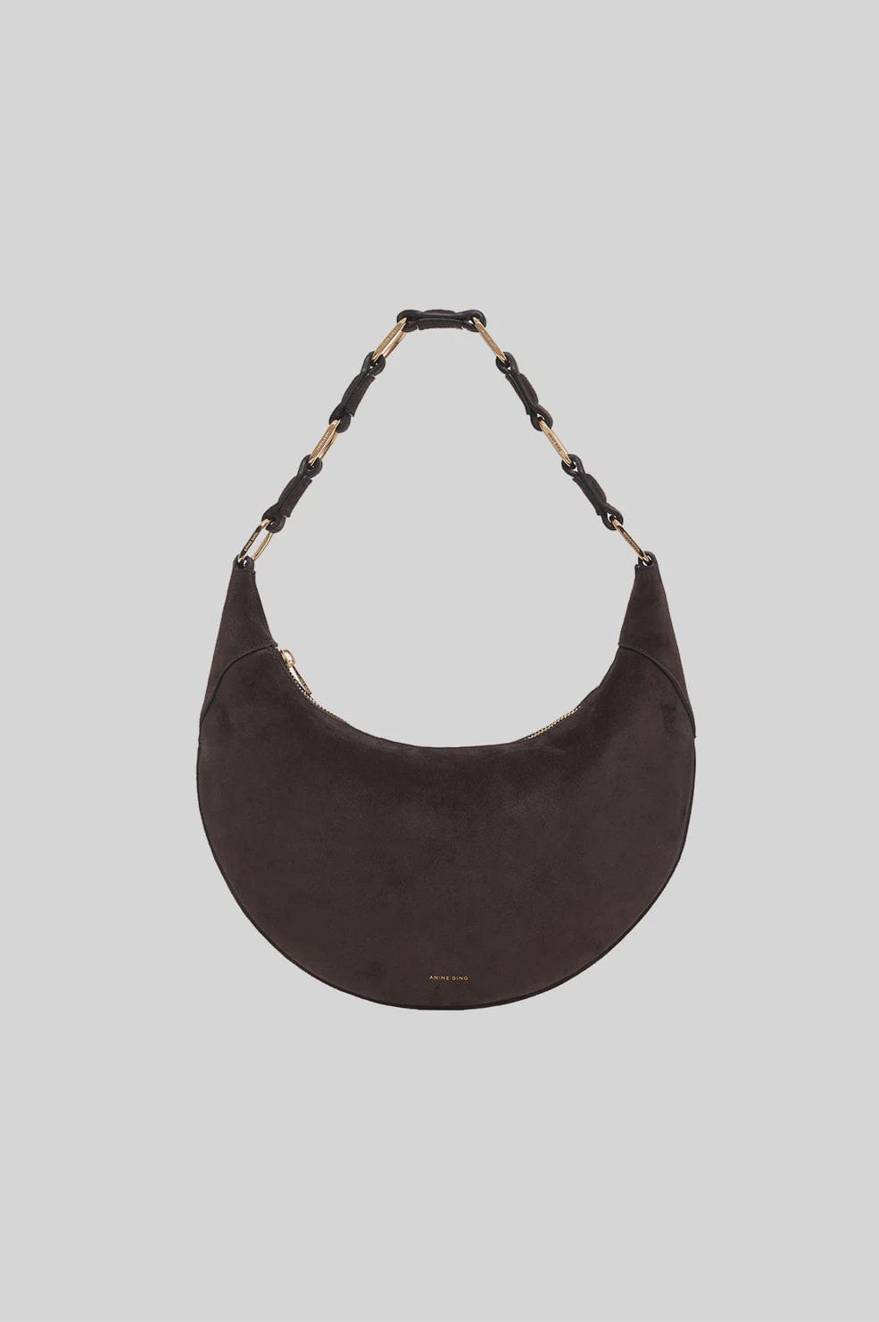 Anine Bing Bags Kate Hobo Bag - Bark Brown Suede
