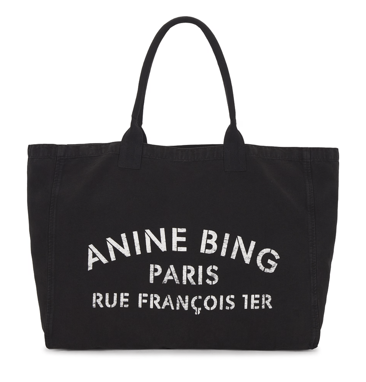 Anine Bing Bags Leo Canvas Tote - Black