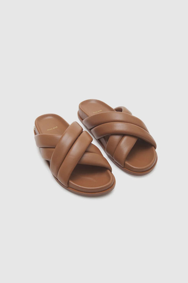 Anine Bing Lizzie Slides Cognac Arbory Store