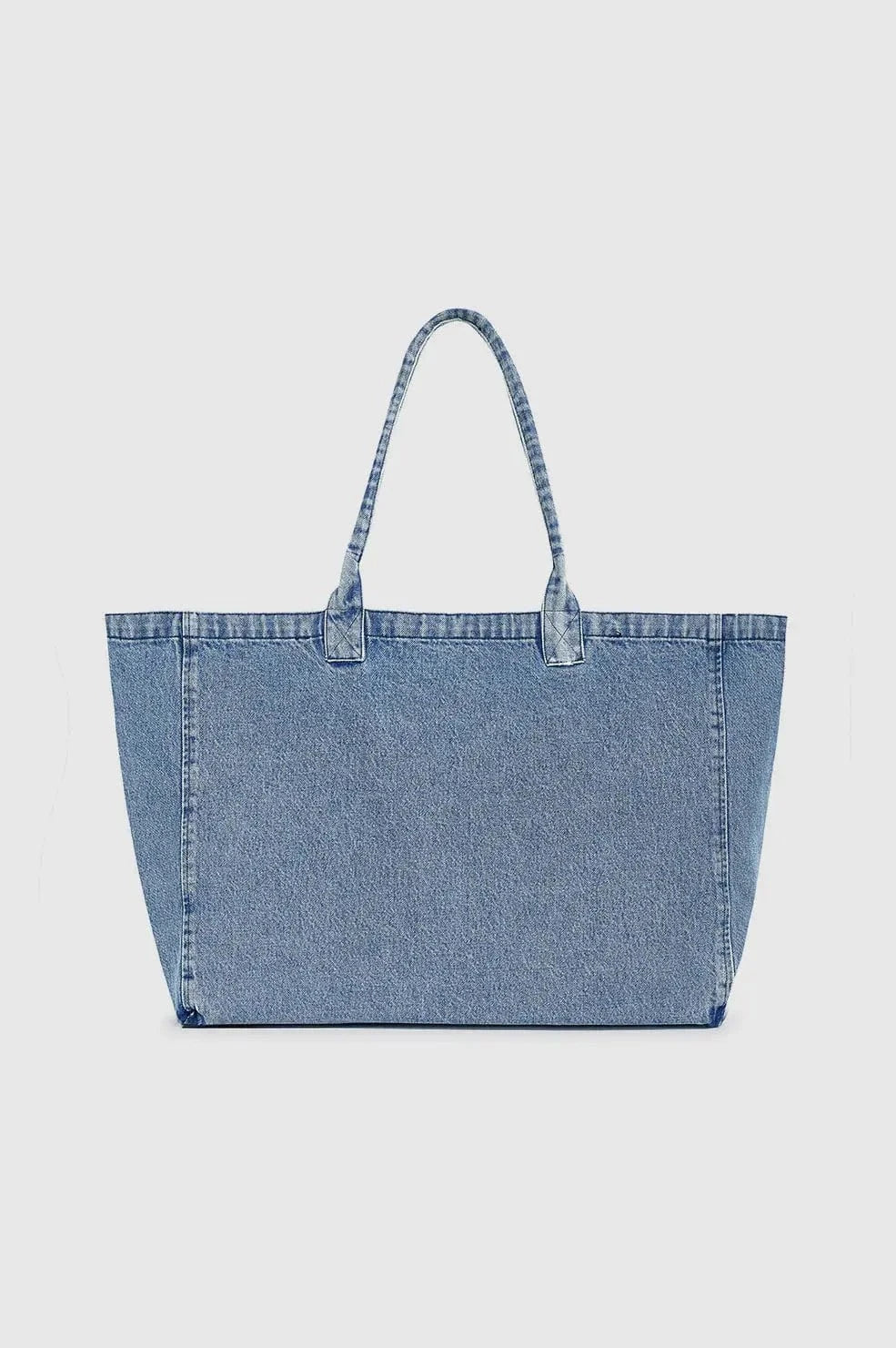 Anine Bing Handbags - Large Leo Denim Tote - Shadow Blue