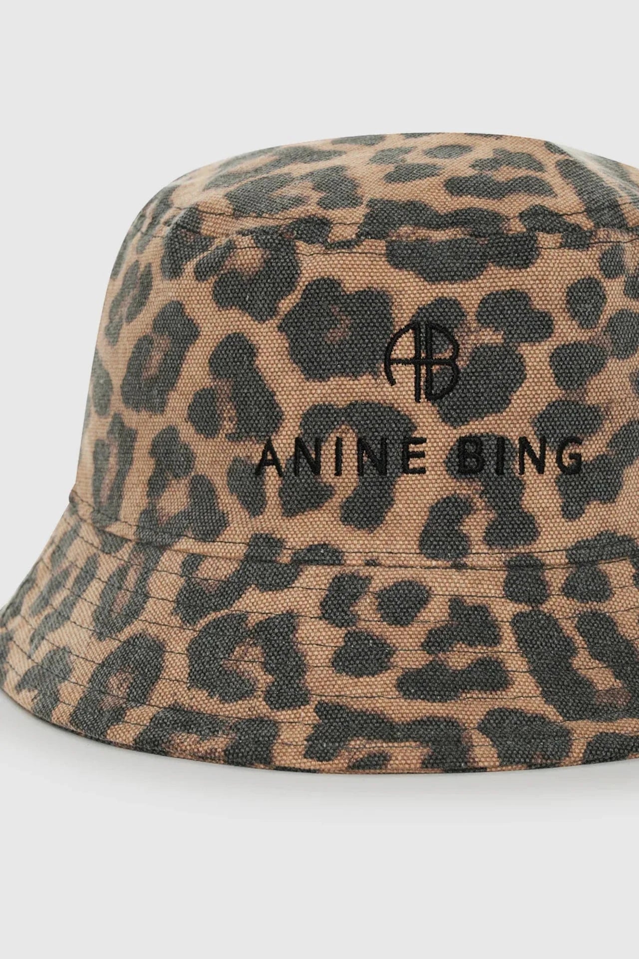Anine Bing Hats/Headpieces Nicks Bucket Hat - Black and Brown Leopard