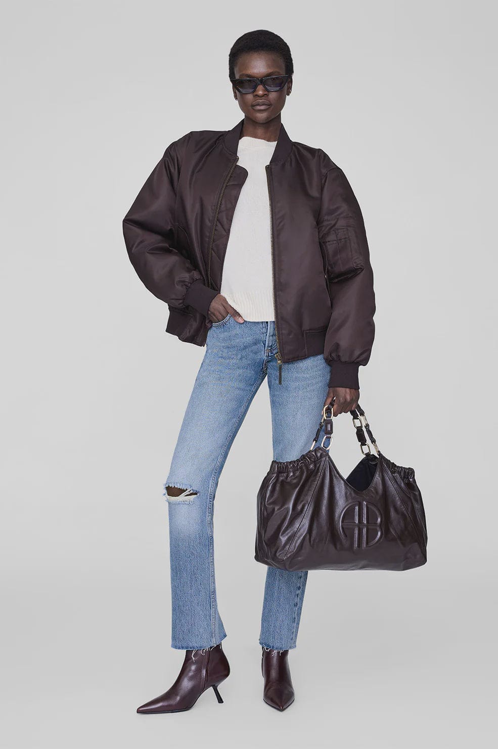 Anine Bing Jackets Leon Bomber - Deep Brown