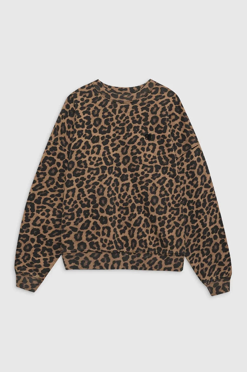Anine Bing Sweaters Anine Bing | Miles Sweatshirt - Black and Brown Leopard *Pre-order*