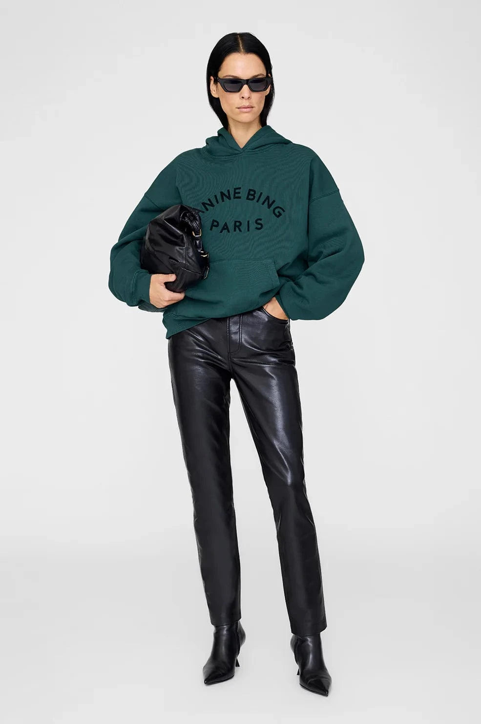 Anine Bing Sweaters Harvey Sweatshirt Paris - Dark Teal