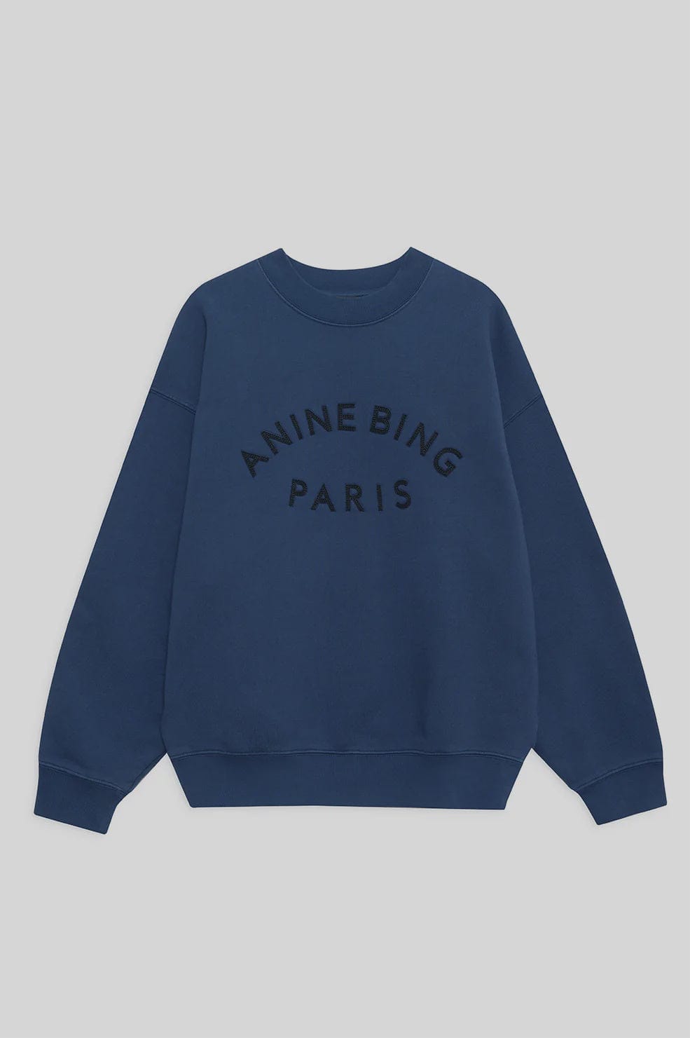 Anine Bing Sweaters Jaci Sweatshirt Paris - Washed Navy *Pre-order*