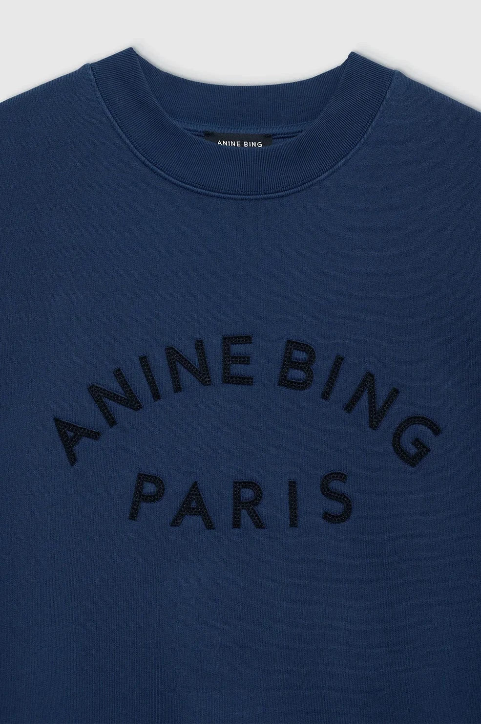 Anine Bing Sweaters Jaci Sweatshirt Paris - Washed Navy *Pre-order*