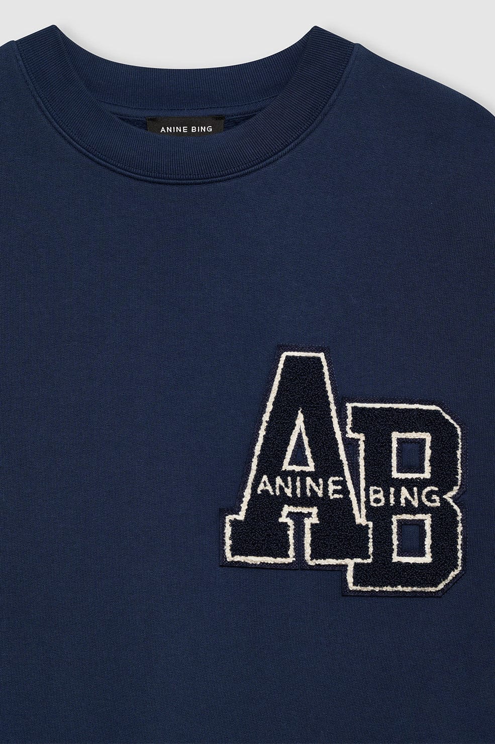 Anine Bing Sweaters Miles Oversized Sweatshirt Letterman - Washed Navy *Pre-order*