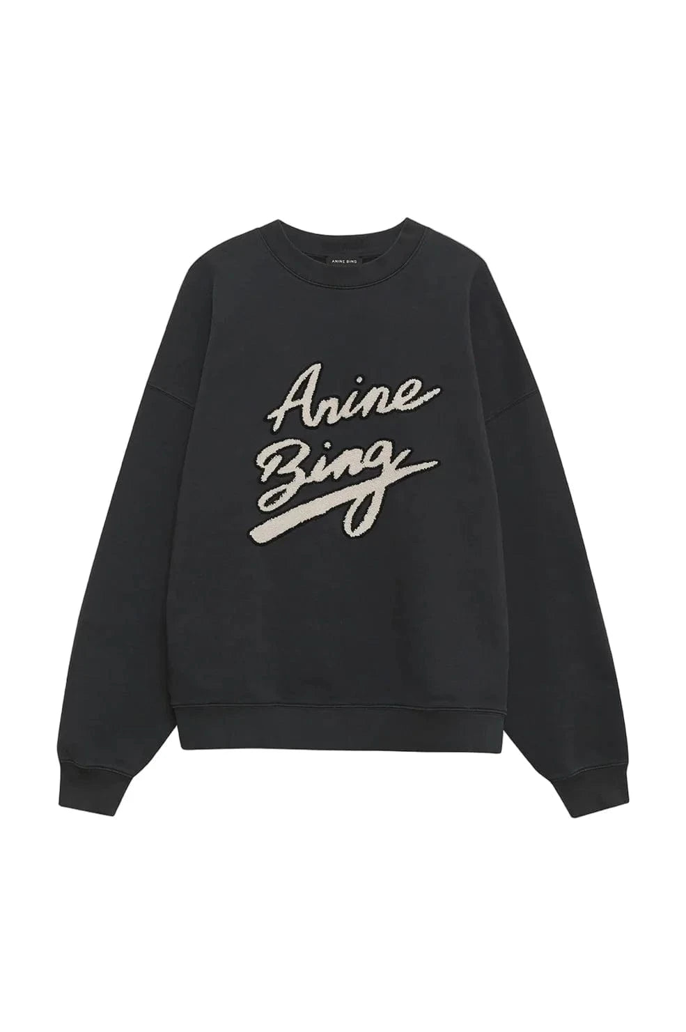 Anine Bing Sweaters Miles Sweatshirt Chenille Signature - Black