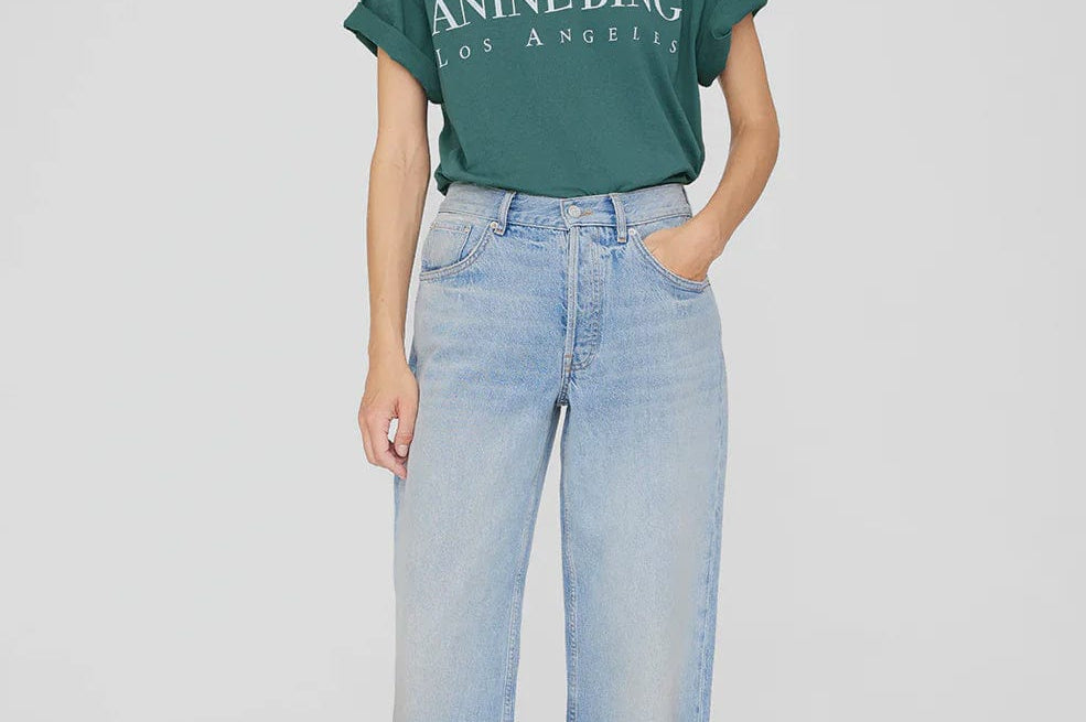 Anine Bing Tees Ashton Tee Los Angeles - Dark Teal