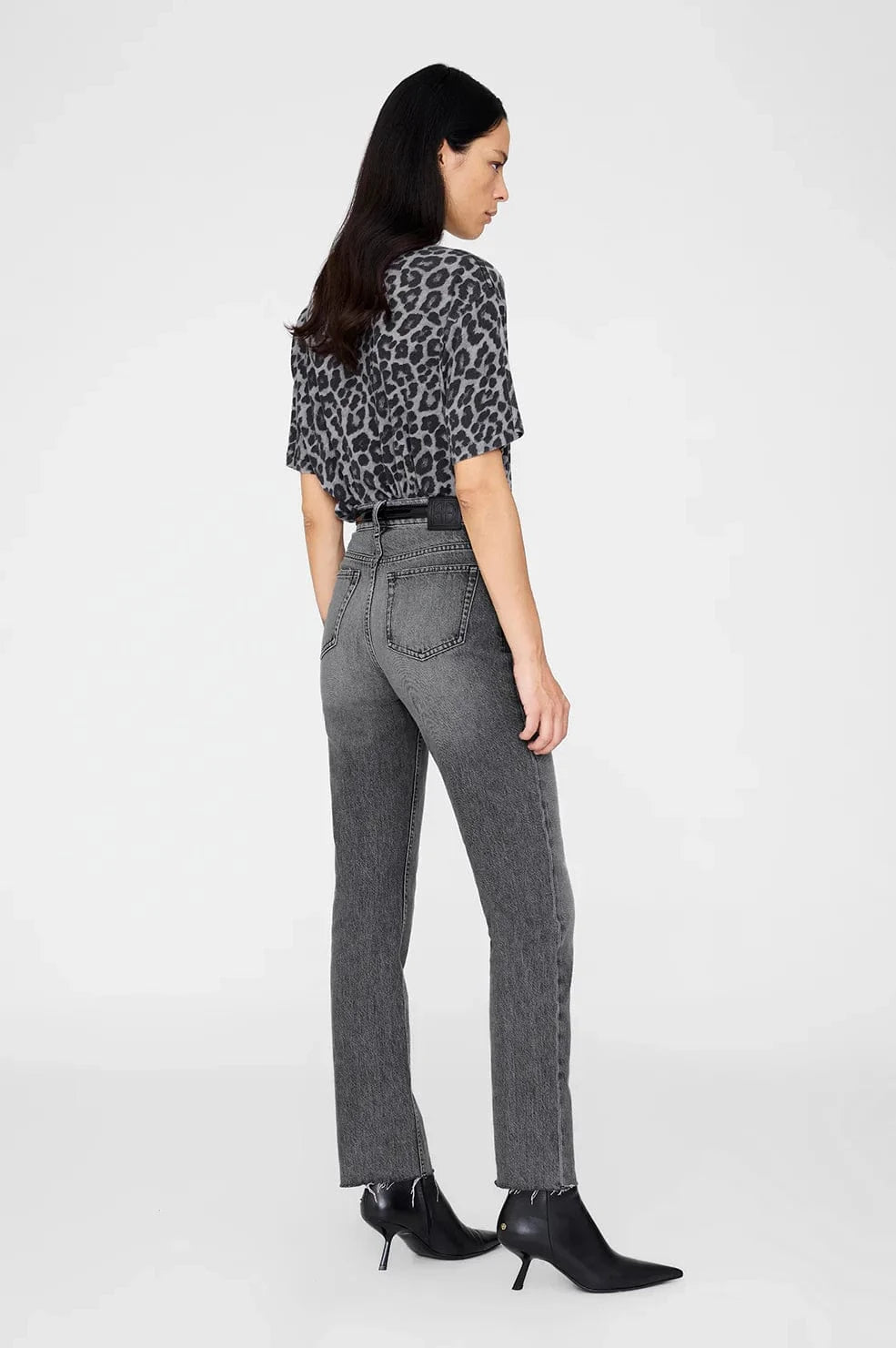Anine Bing Tees Cohen Tee - Grey Leopard