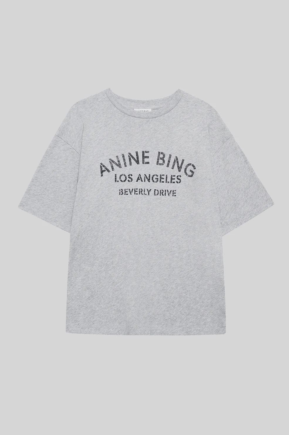 Anine Bing Tees Cohen Tee Los Angeles Stencil - Medium Heather Grey