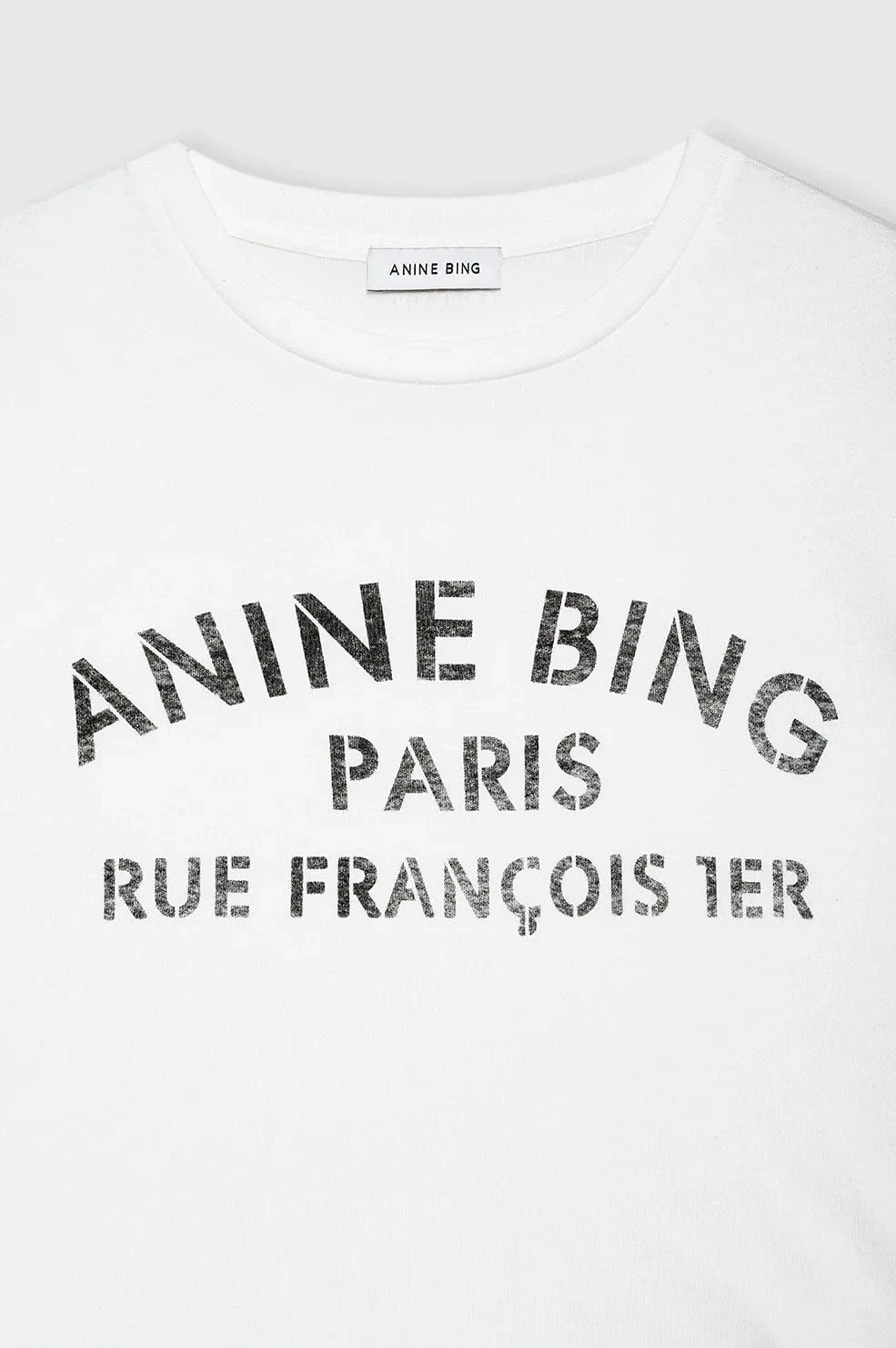 Anine Bing Tees Cohen Tee Paris Stencil - Ivory