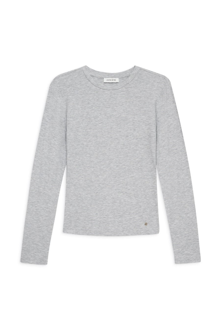 Anine Bing Tops - Long Sleeve Anine Bing | Jo Long Sleeve Tee - Heather Grey