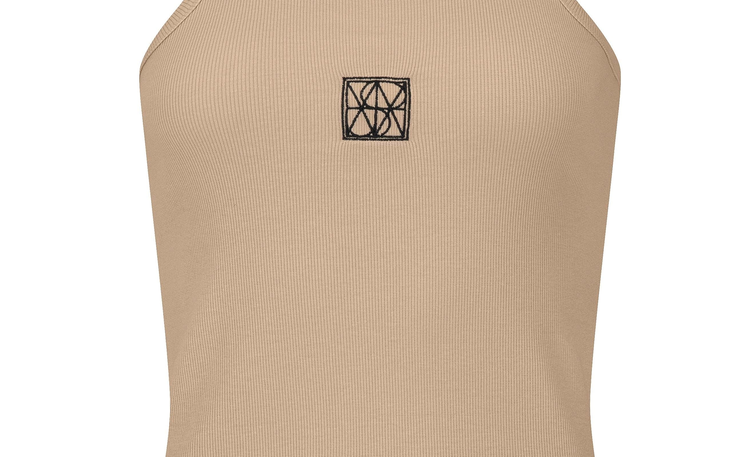 Araminta James Tops - Tanks Araminta James | Monogram Tank - Macadamia