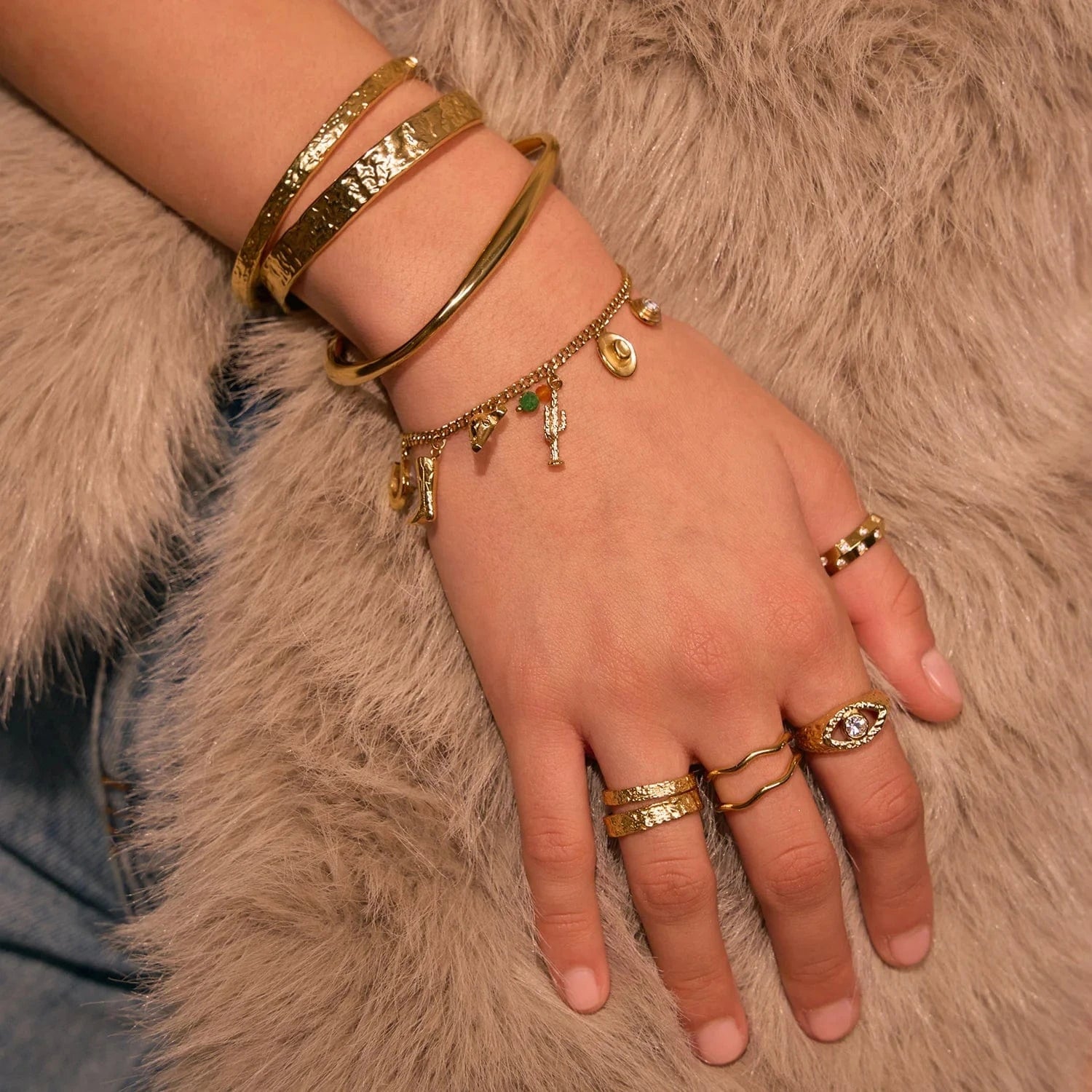 Arms Of Eve Bracelets Arms Of Eve | Rodeo Gold Charm Bracelet