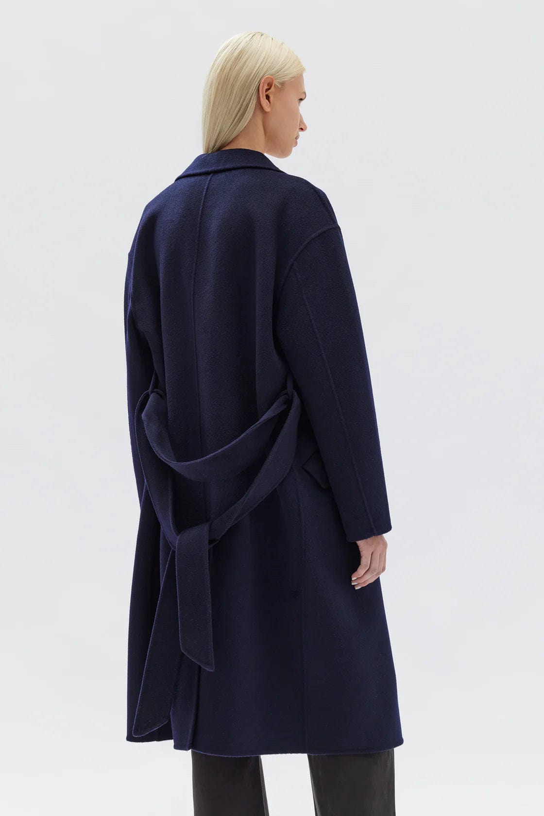 Assembly Label Coats - Wool Assembly Label | Sadie Single Breasted Wool Coat - Ink