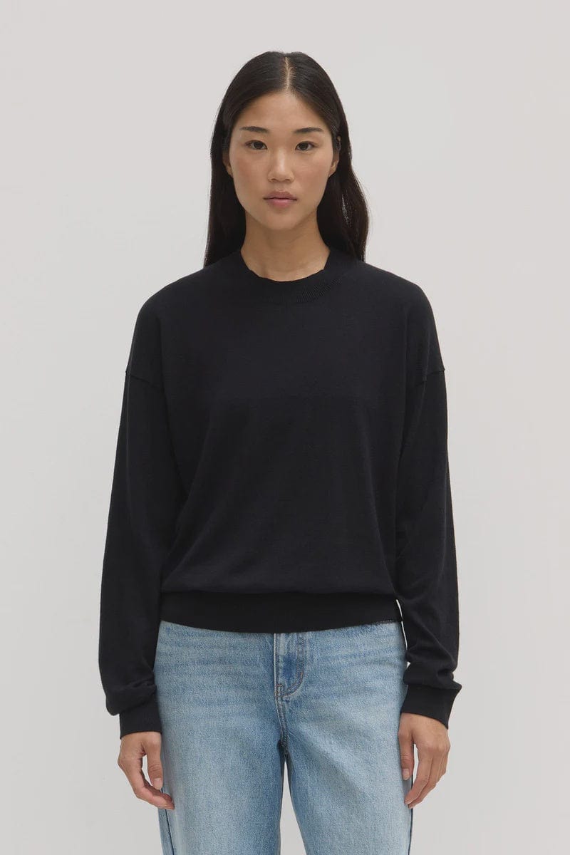Assembly Label Knits Assembly Label | Cotton Cashmere Lounge Sweater - Black