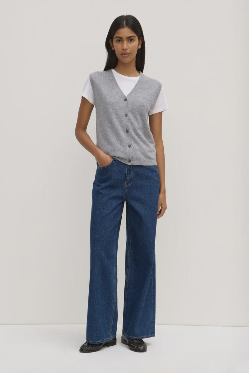 Assembly Label Knits Assembly Label | Lara Cashmere Knit Tank - Grey Marle