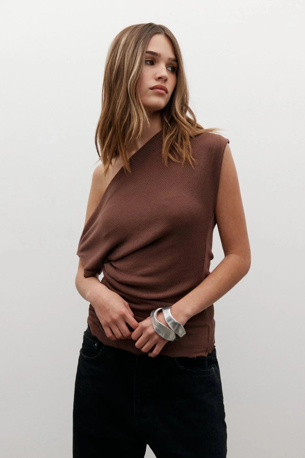 Bayse Brand Tops Amaya Top - Bark