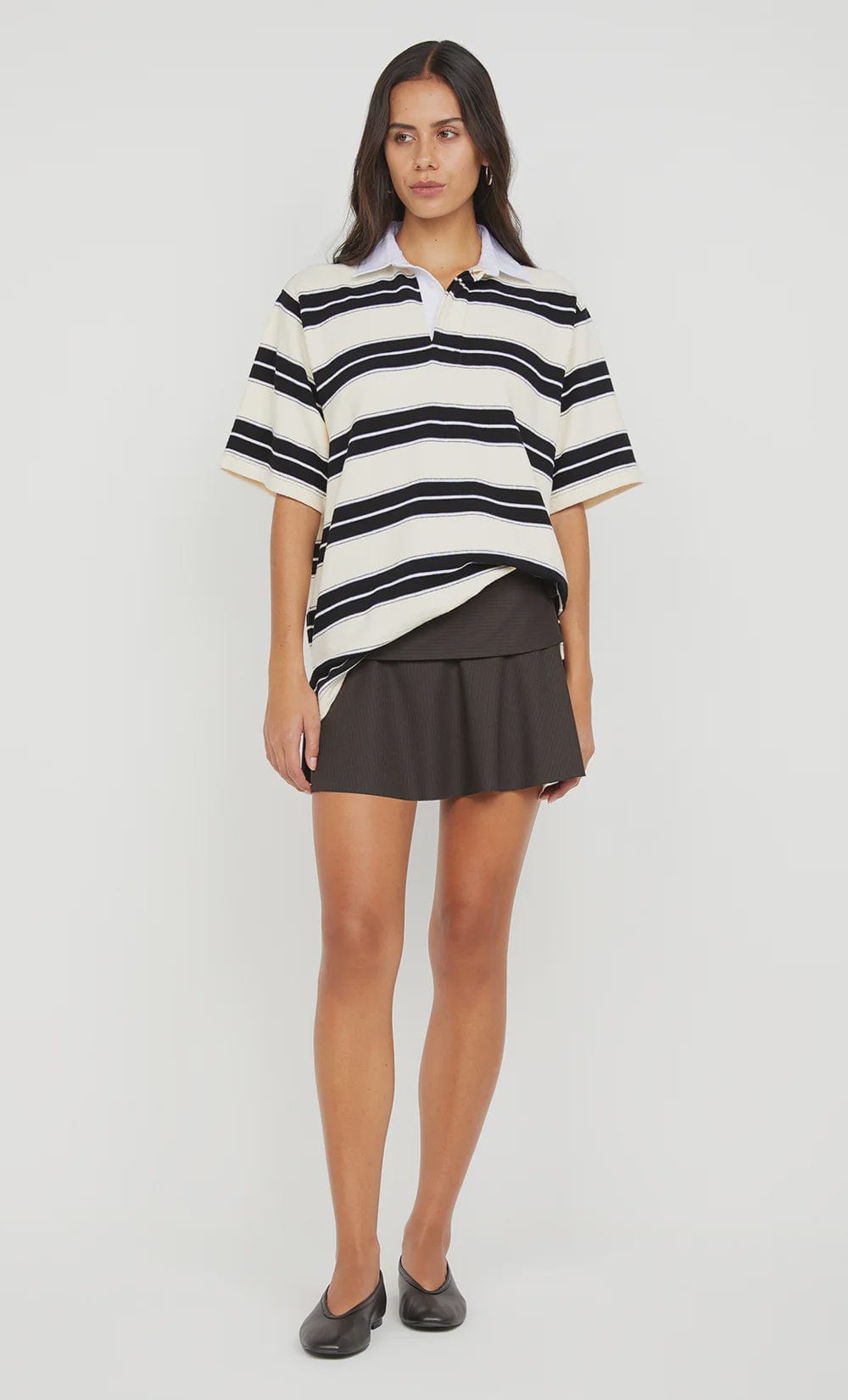 Bec + Bridge Tees Bec + Bridge | Kylo Jersey Tee - Ink /Ivory