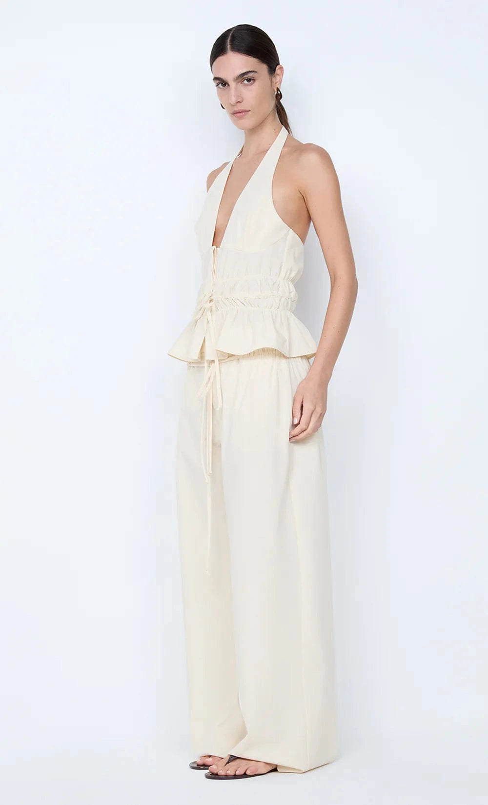 Bec + Bridge Tops Astrid Halter Top - Ivory