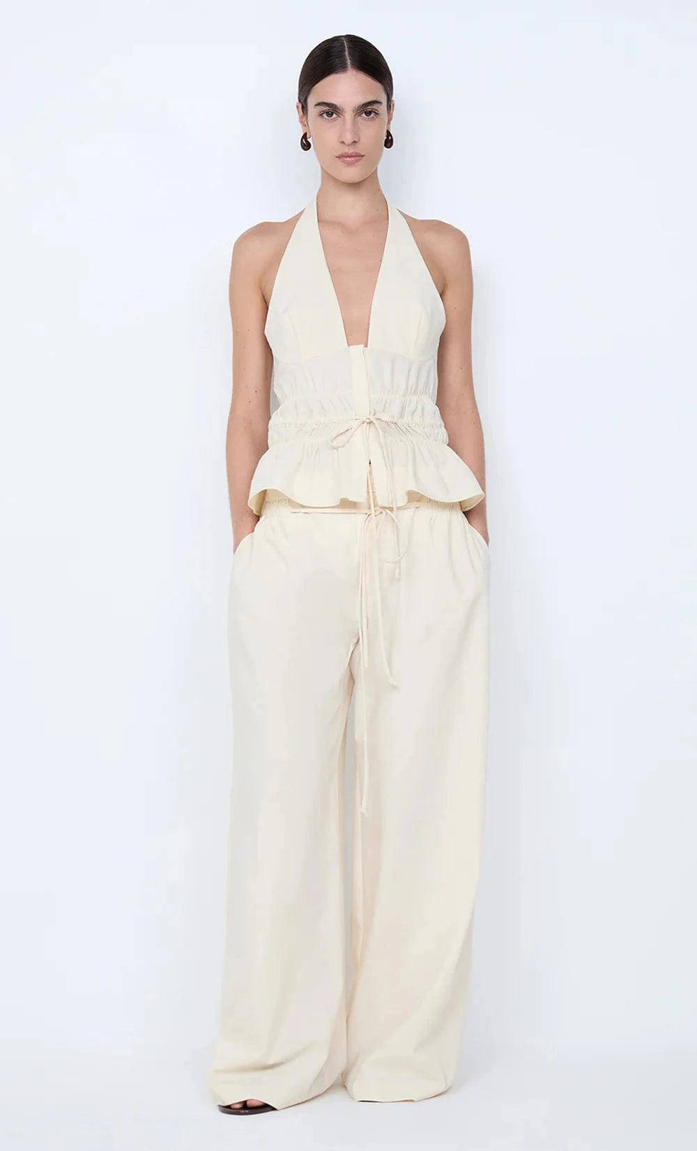 Bec + Bridge Tops Astrid Halter Top - Ivory