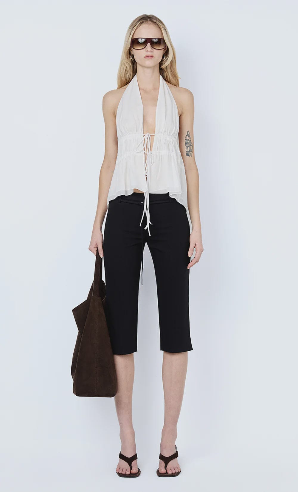 Bec + Bridge Tops Lynna Halter Top - White
