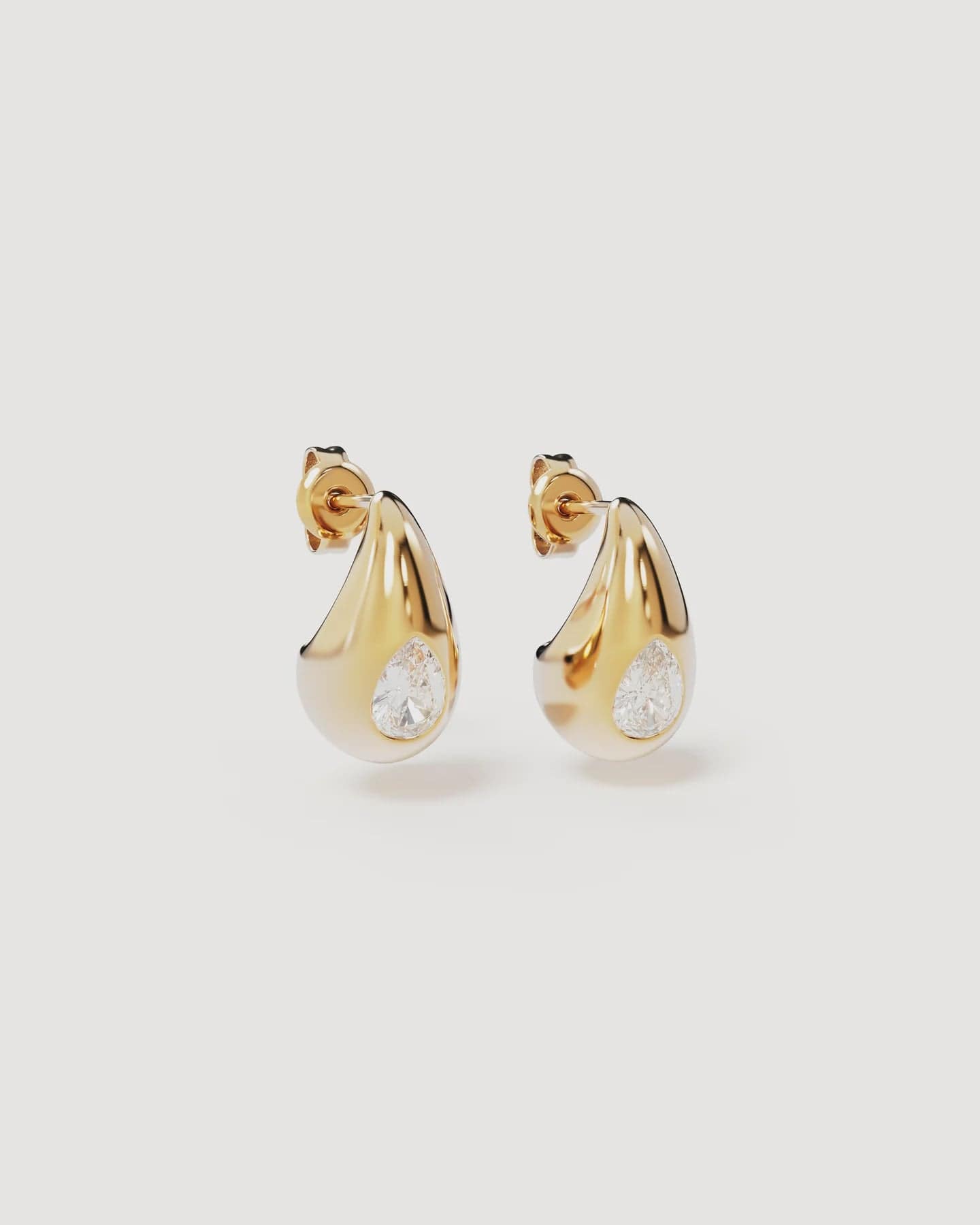 By Charlotte Earrings Dewdrop Small Earrings - 18k Gold Vermeil