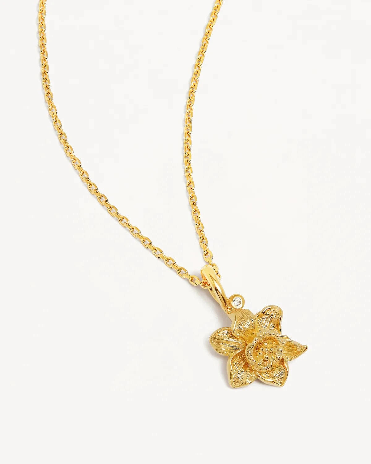 By Charlotte Necklaces Birth Flower Necklace - Daffodil/March