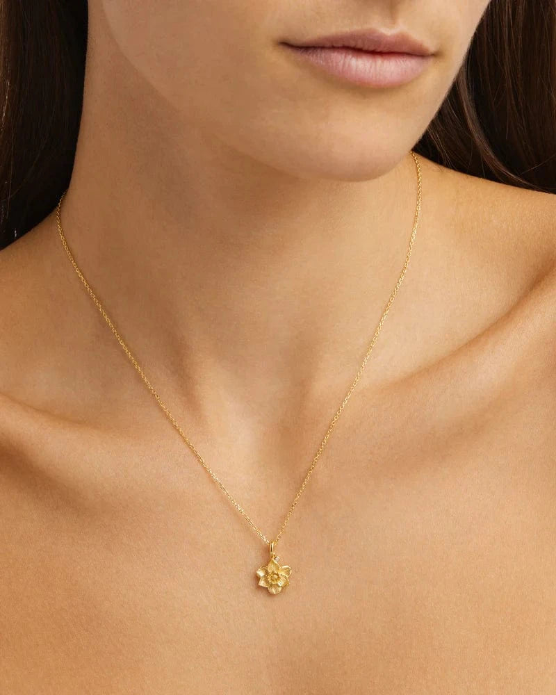 By Charlotte Necklaces Birth Flower Necklace - Narcissus/December