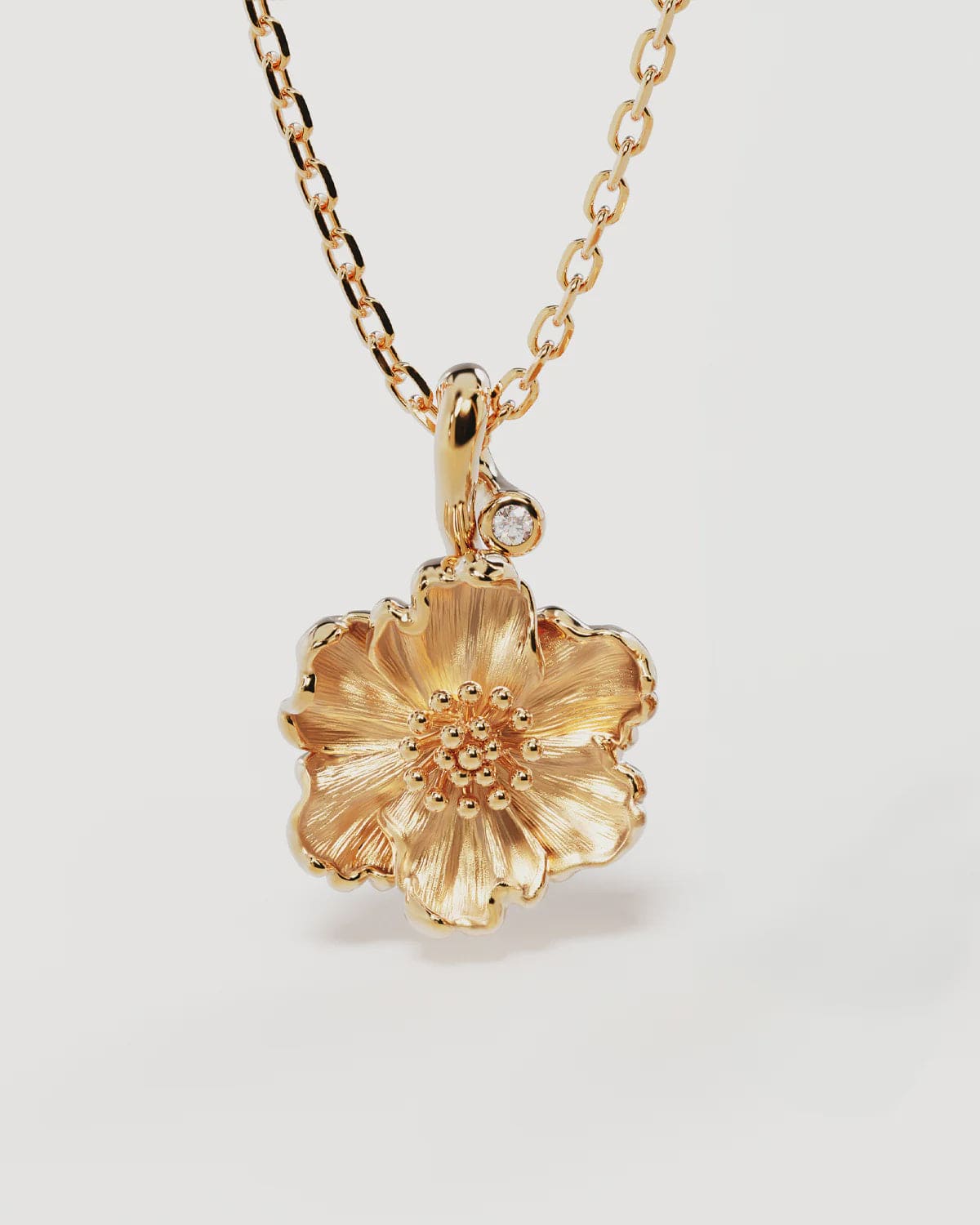 By Charlotte Necklaces Birth Flower Necklace - Poppy/August