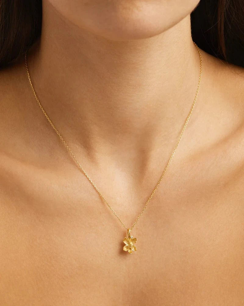 By Charlotte Necklaces Birth Flower Necklace - Violet/February