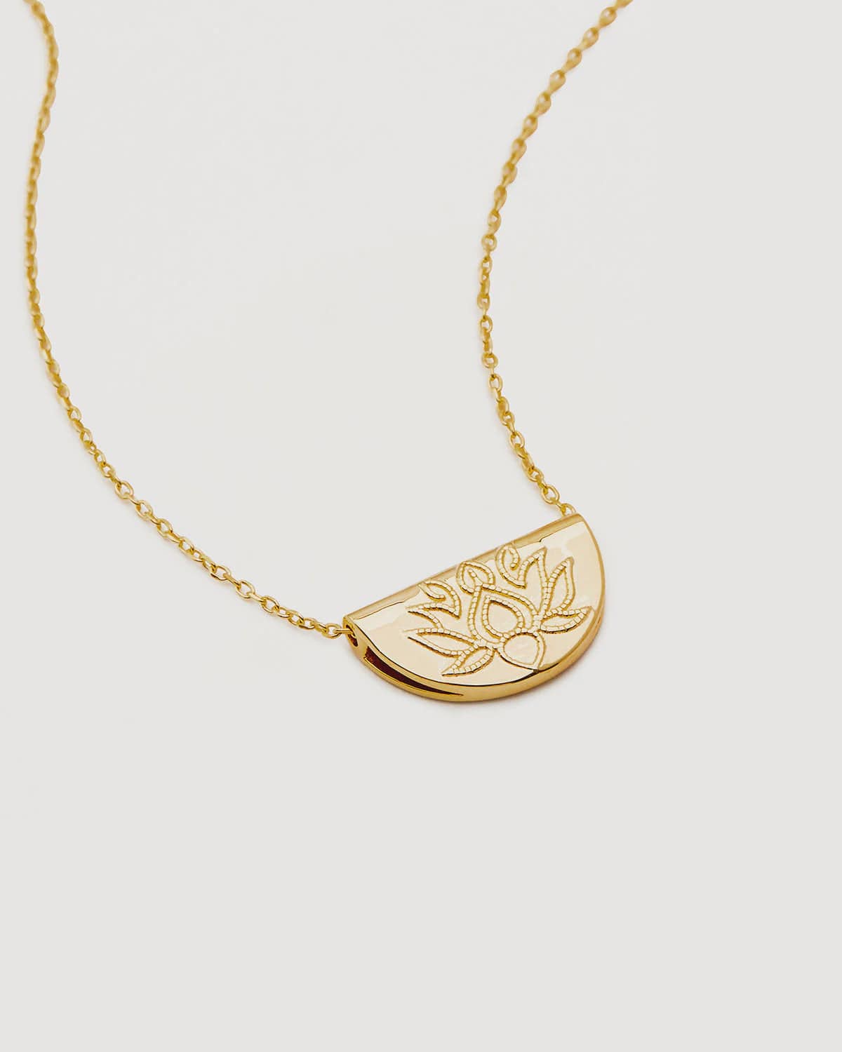 By Charlotte Necklaces By Charlotte | Lotus Short Necklace - 18k Gold Vermeil