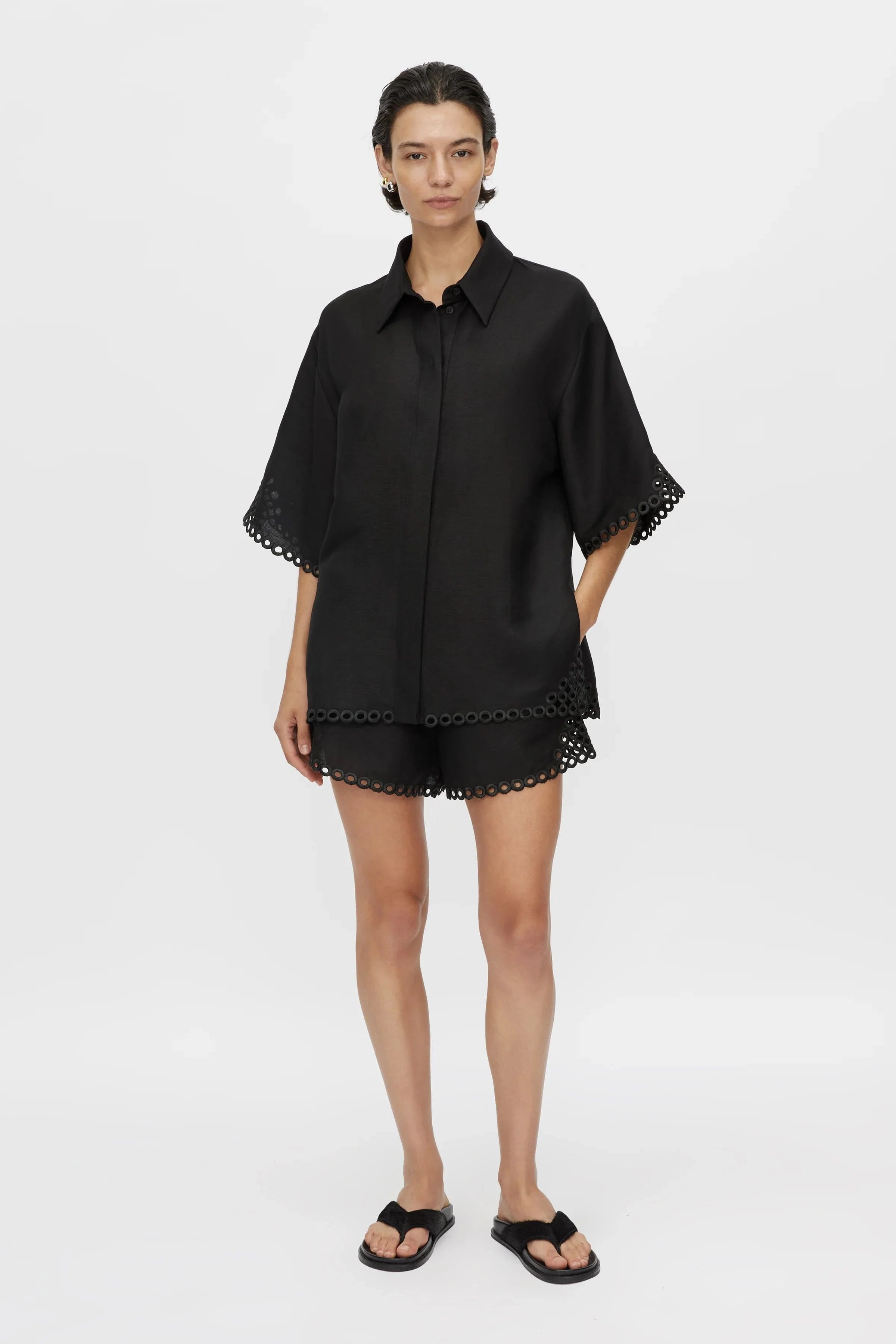 Camilla & Marc Shirts - Linen Lolani Shirt - Black