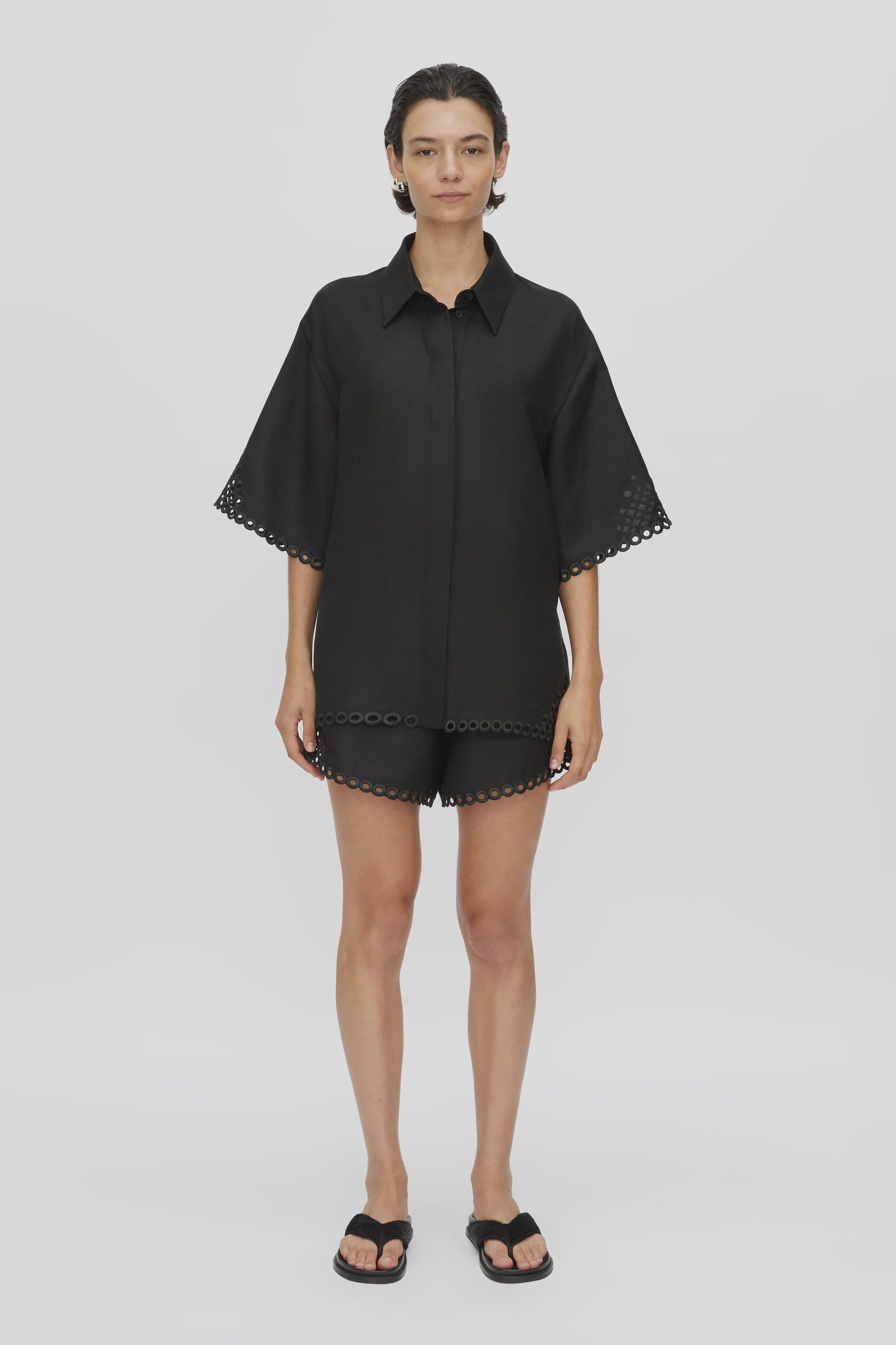 Camilla & Marc Shirts - Linen Lolani Shirt - Black