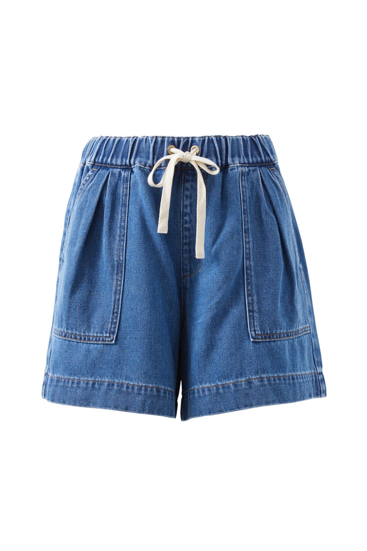 Ceres Life Shorts Darcy Relaxed Everyday Short - Washed Indigo