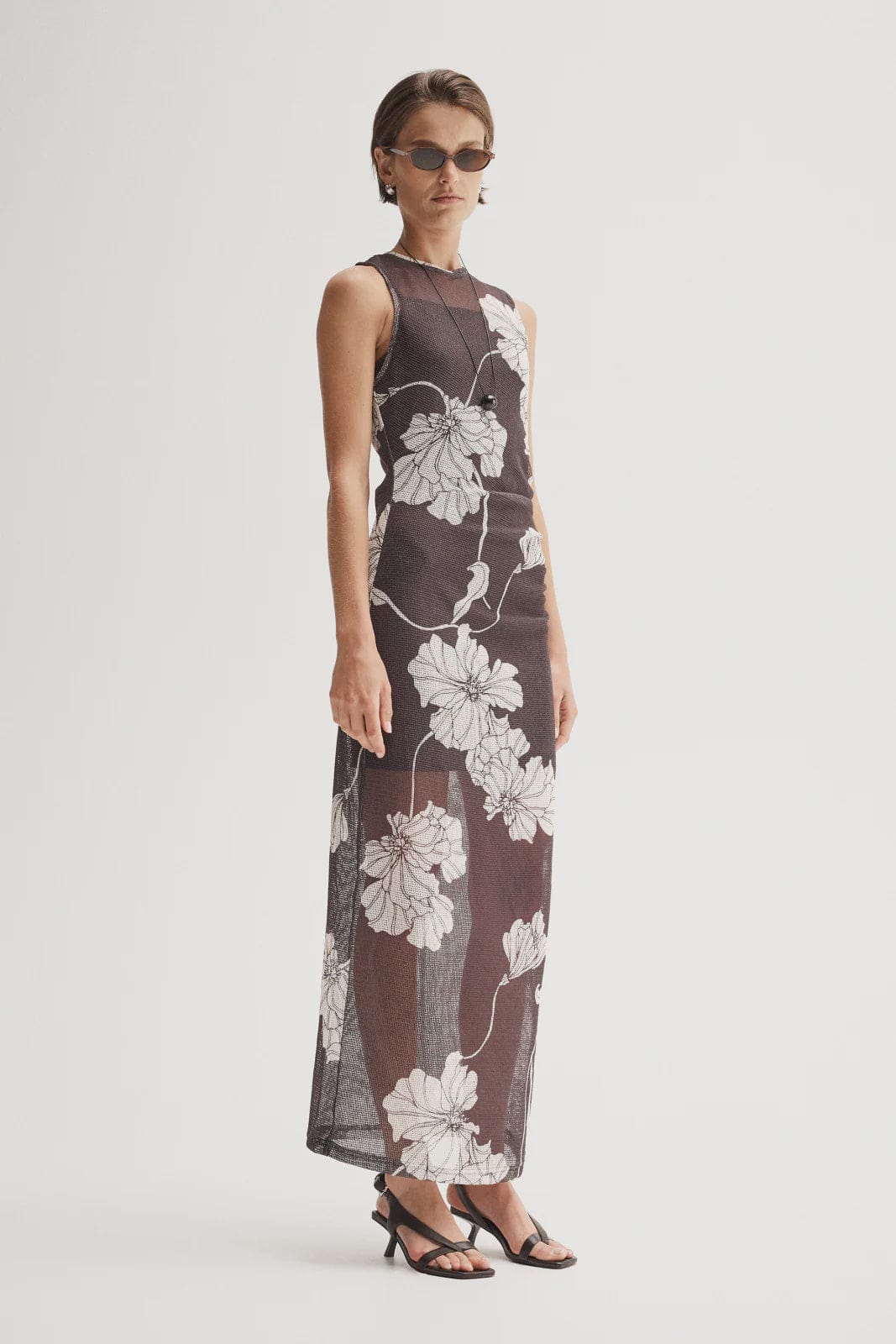 Elka Collective Dresses - Event Lilian Maxi Dress - Chocolate Floral Print