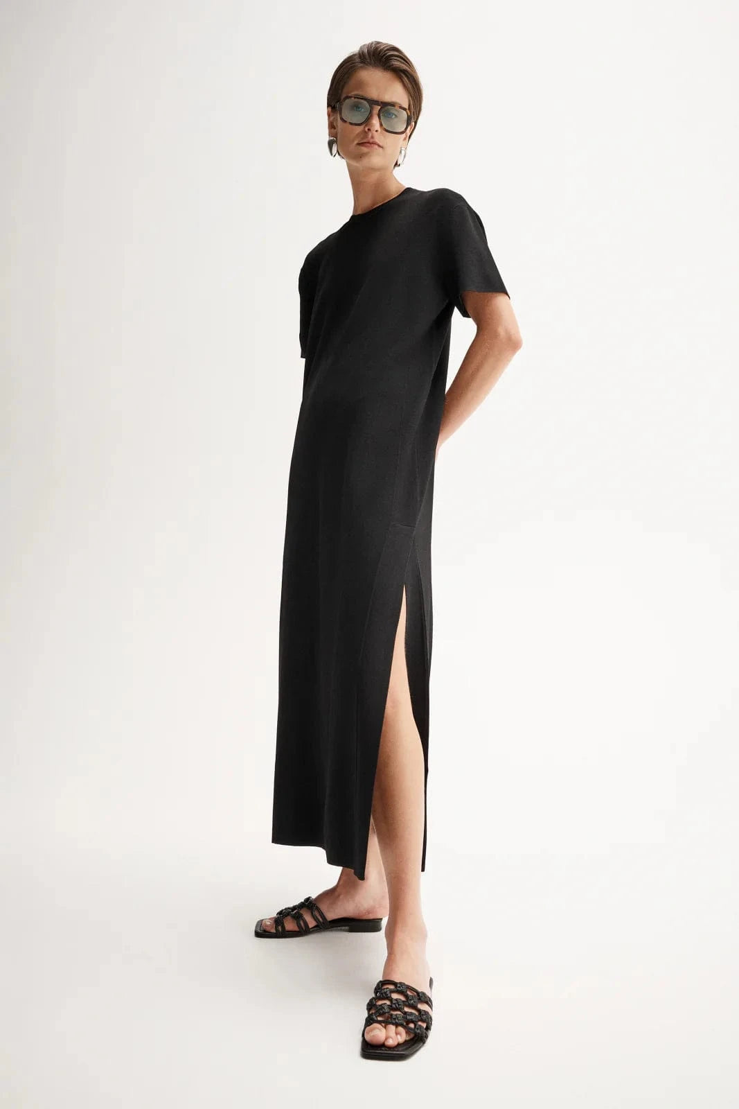 Elka Collective Dresses - Knit Wilbour Knit Maxi Dress - Black