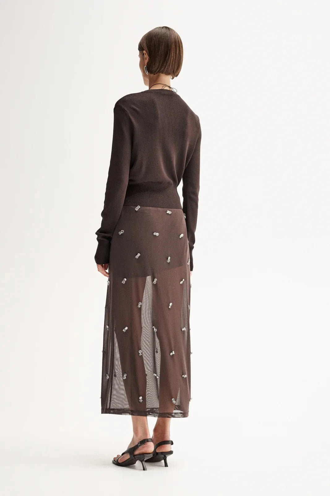 Elka Collective Knits Victoria Knit Cardigan - Chocolate