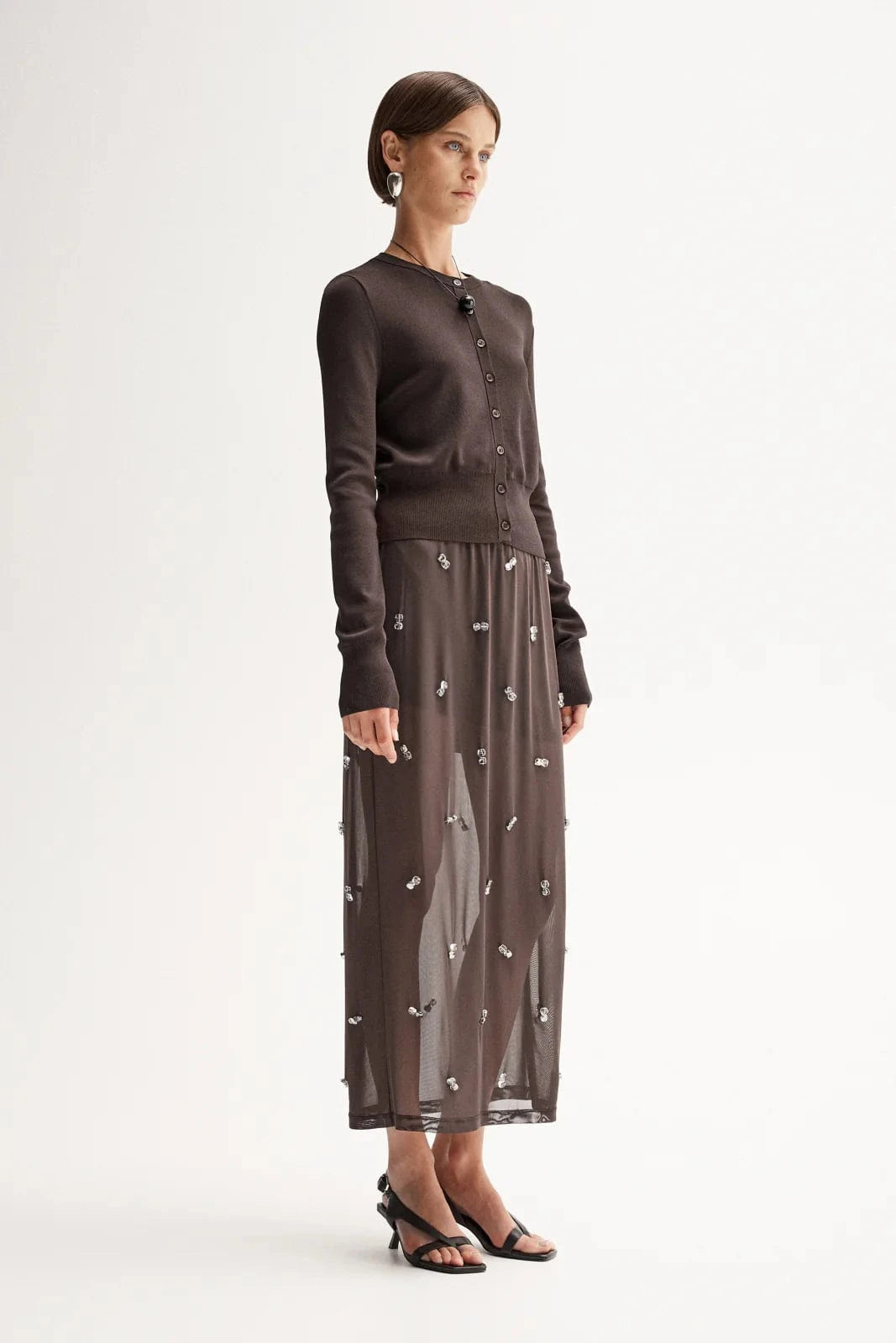 Elka Collective Knits Victoria Knit Cardigan - Chocolate