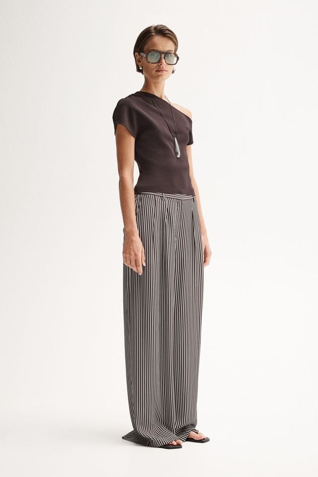 Elka Collective Tops Serena Knit Top - Chocolate