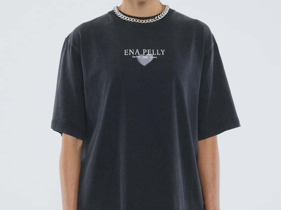 Ena Pelly Tees Pelly Heart Tour Tee - Vintage Black