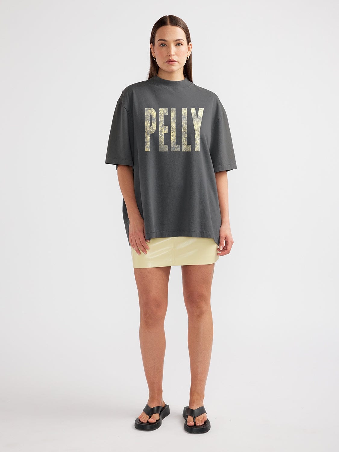 Ena Pelly Tees Pelly World Tour Tee - Washed Grey