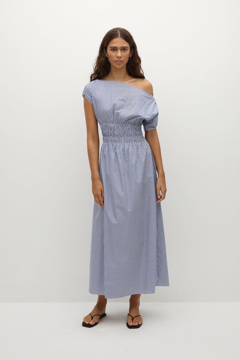 Faithfull The Brand Dresses - Casual Kara Maxi Dress - Helle Stripe Vintage Navy