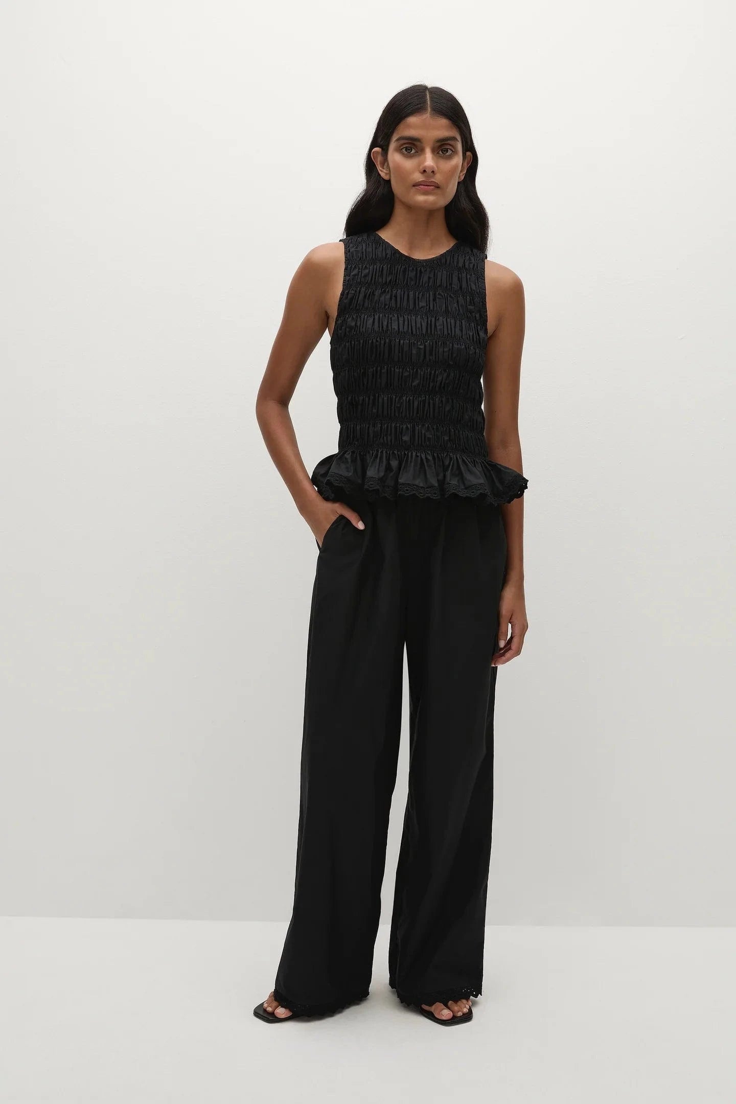 Faithfull The Brand Tops Thea Top - Black