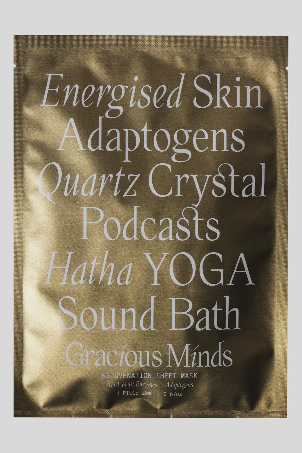 Gracious Minds Face/Body Gracious Minds | Rejuvenation Gold Sheet Mask