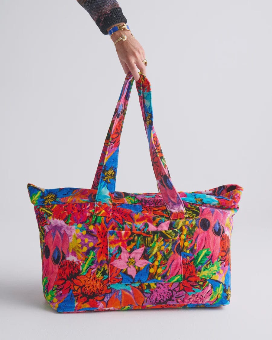 Kip & Co Bags Kip & Co | Jenny Kee Oversized Velvet Bag - Growing The Peace