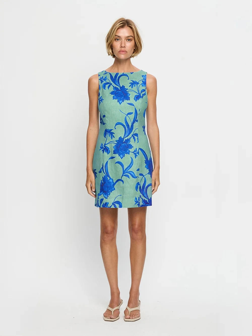 Kivari Dresses - Casual Juniper Mini Dress - Cobalt Blue / Green