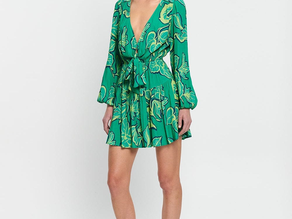 Kivari Dresses - Casual Kivari | Fiora Tie Front Mini Dress